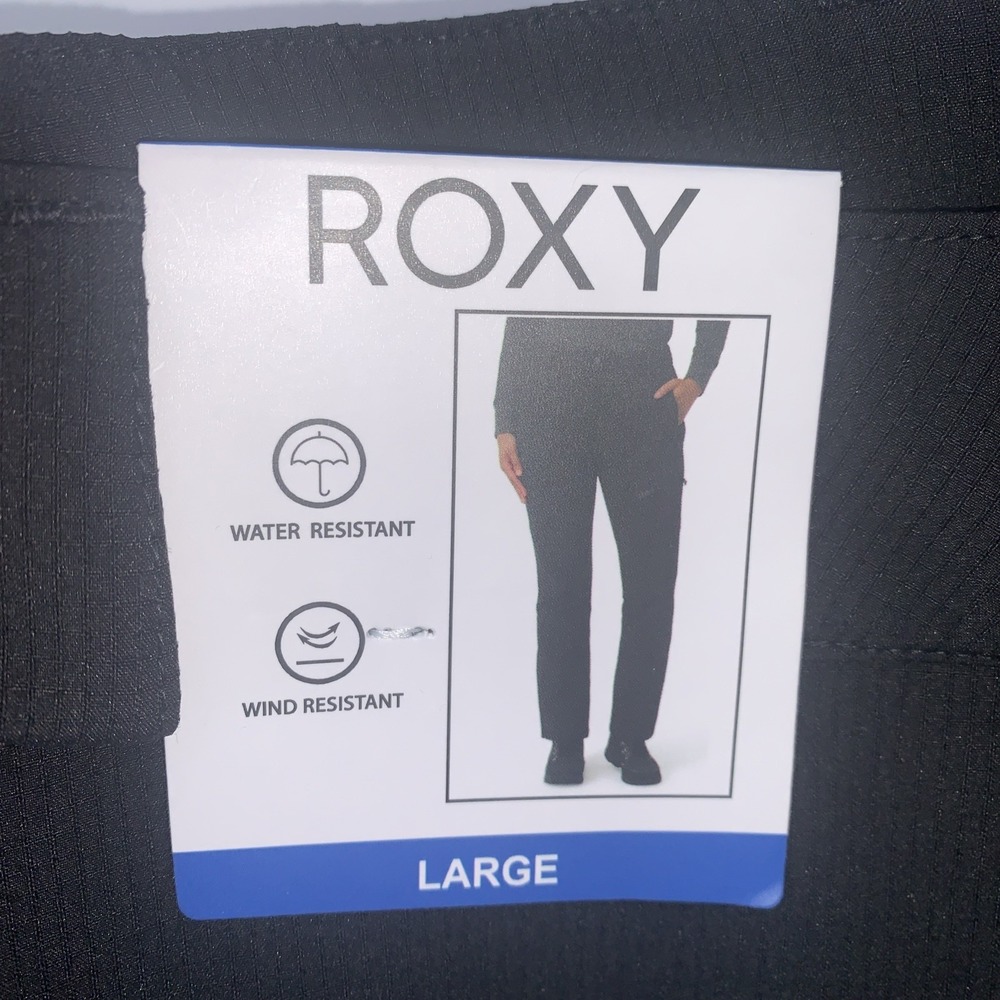 New Roxy Women's Soft Shell Snow Ski Pant Wind Water Resistant Zip Pocket Large